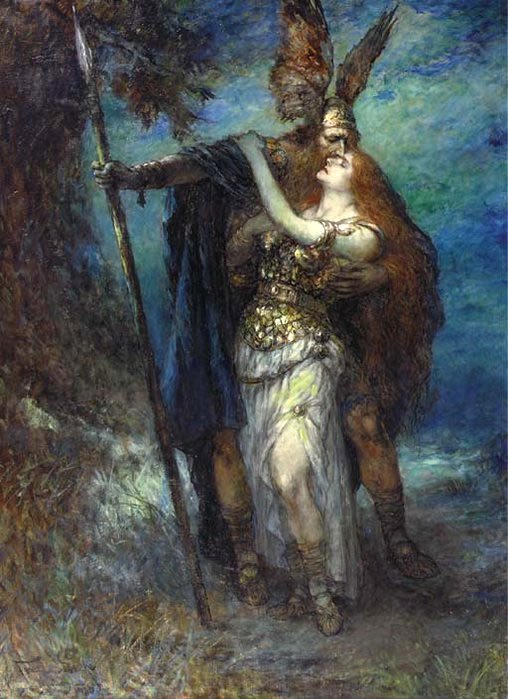 Wotan és Brunhilde alkotó: Ferdinand Leeke