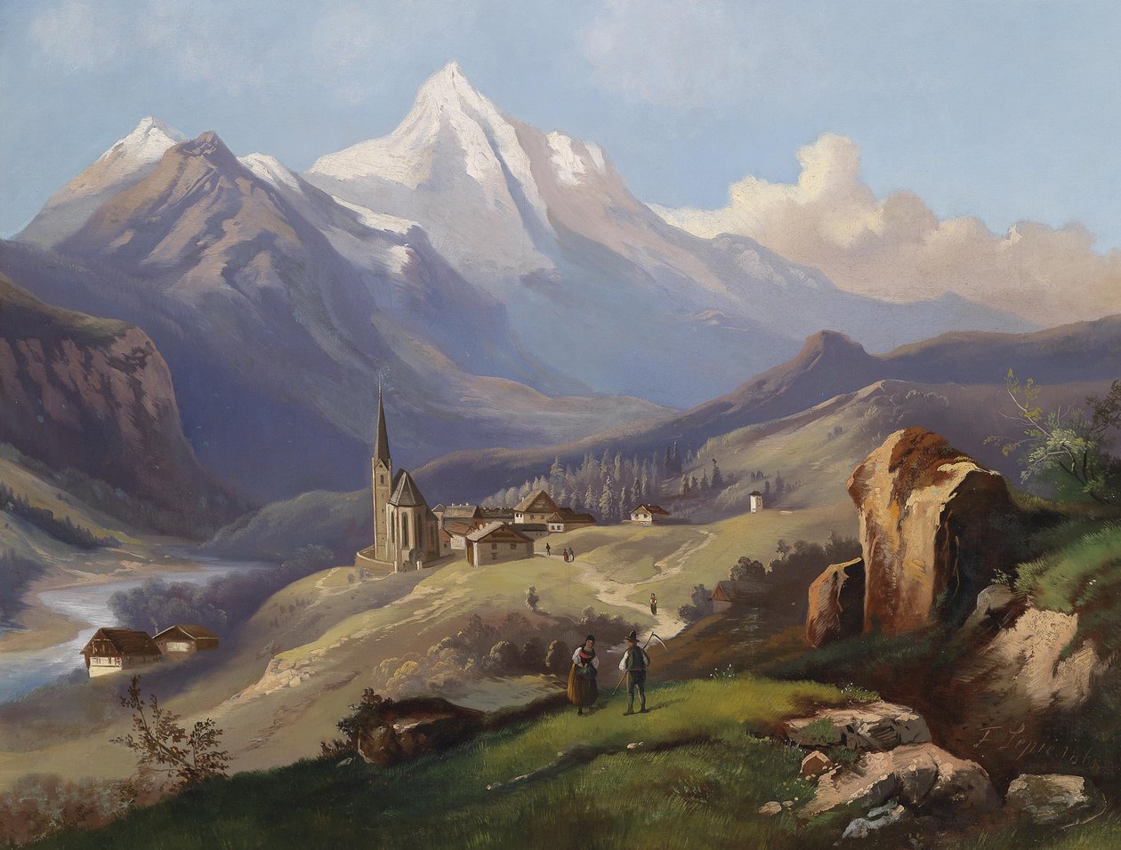 Heiligenblut látképe alkotó: Ferdinand Lepie