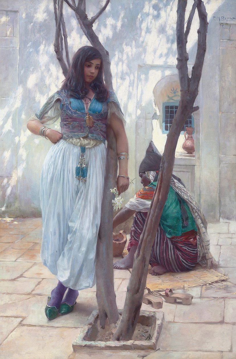 Egy udvaron, Tuniszban alkotó: Ferdinand Max Bredt