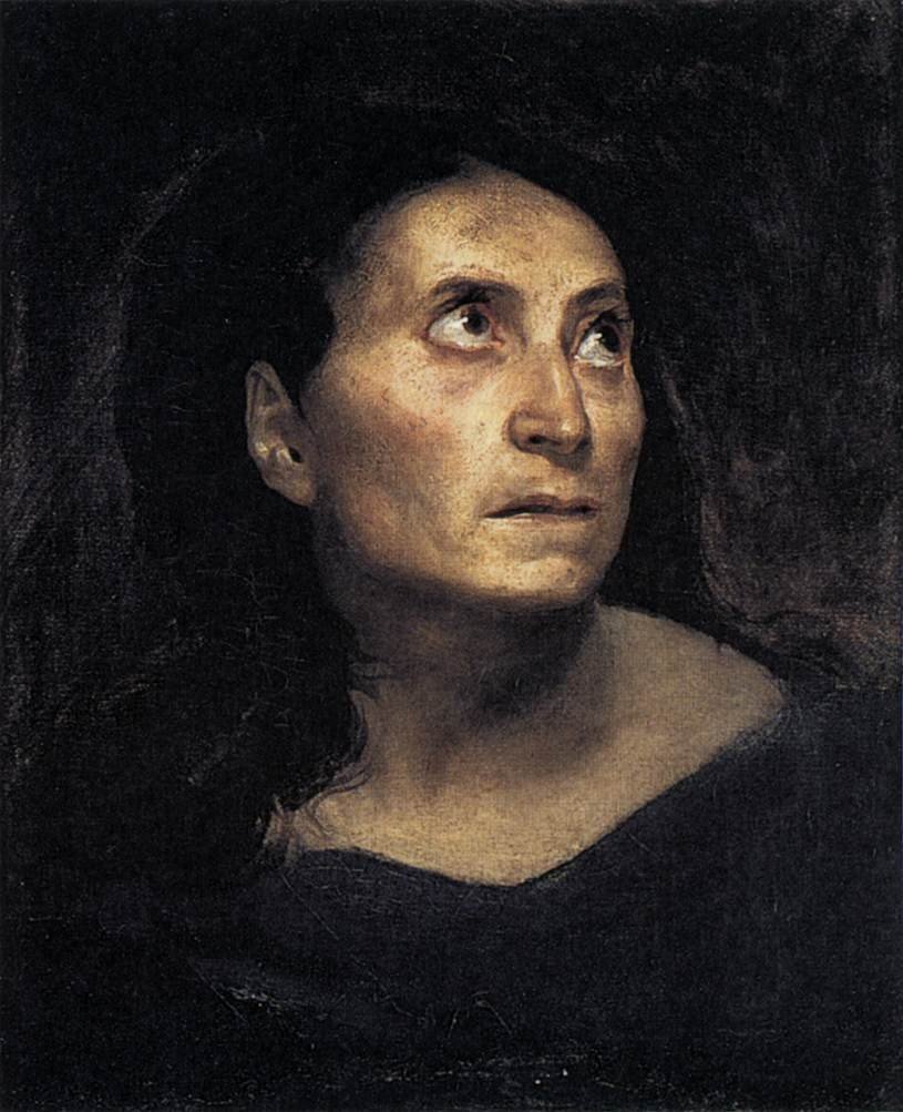 Egy öregasszony feje alkotó: Ferdinand Victor Eugene Delacroix