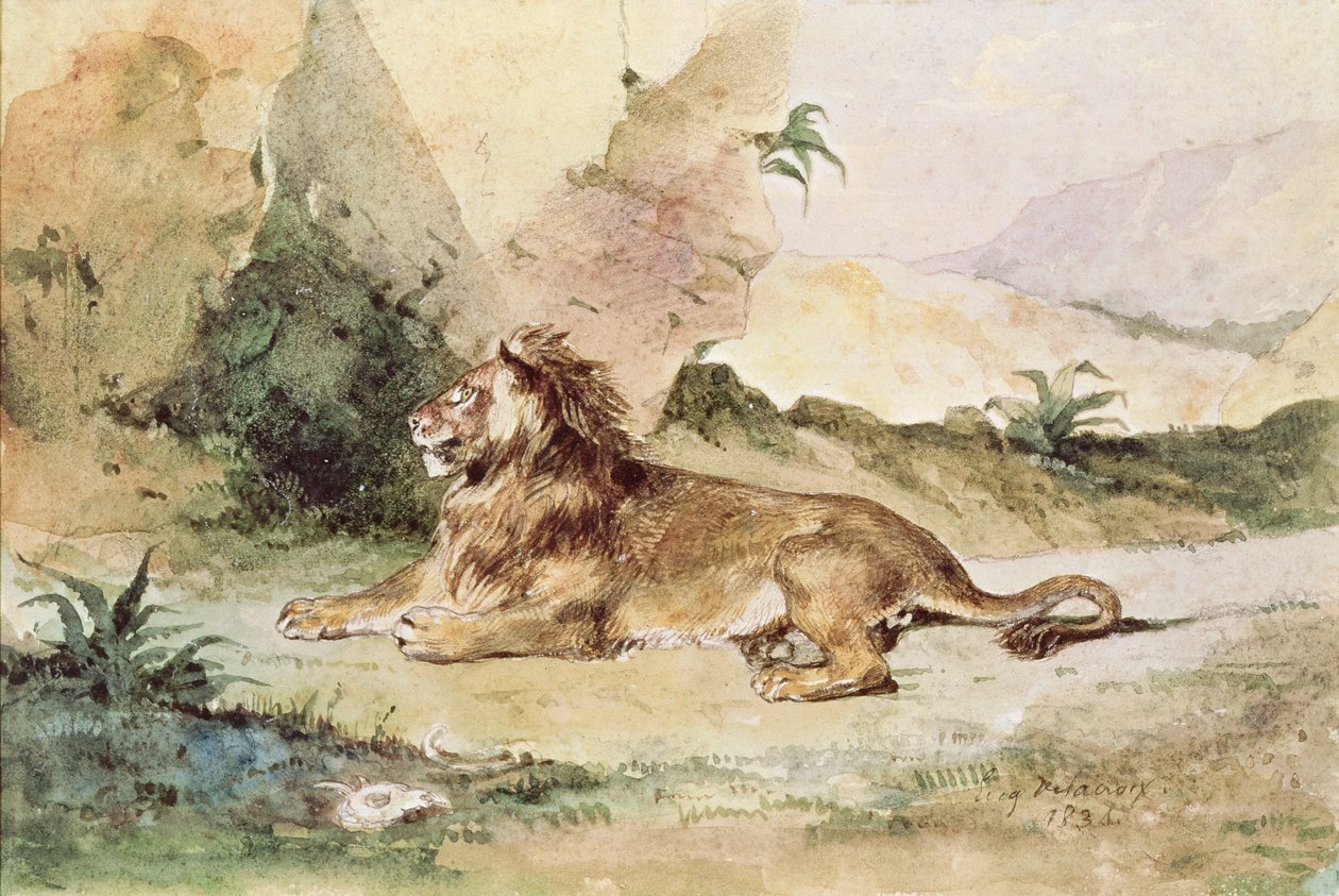 Oroszlán a sivatagban, 1834 alkotó: Ferdinand Victor Eugene Delacroix