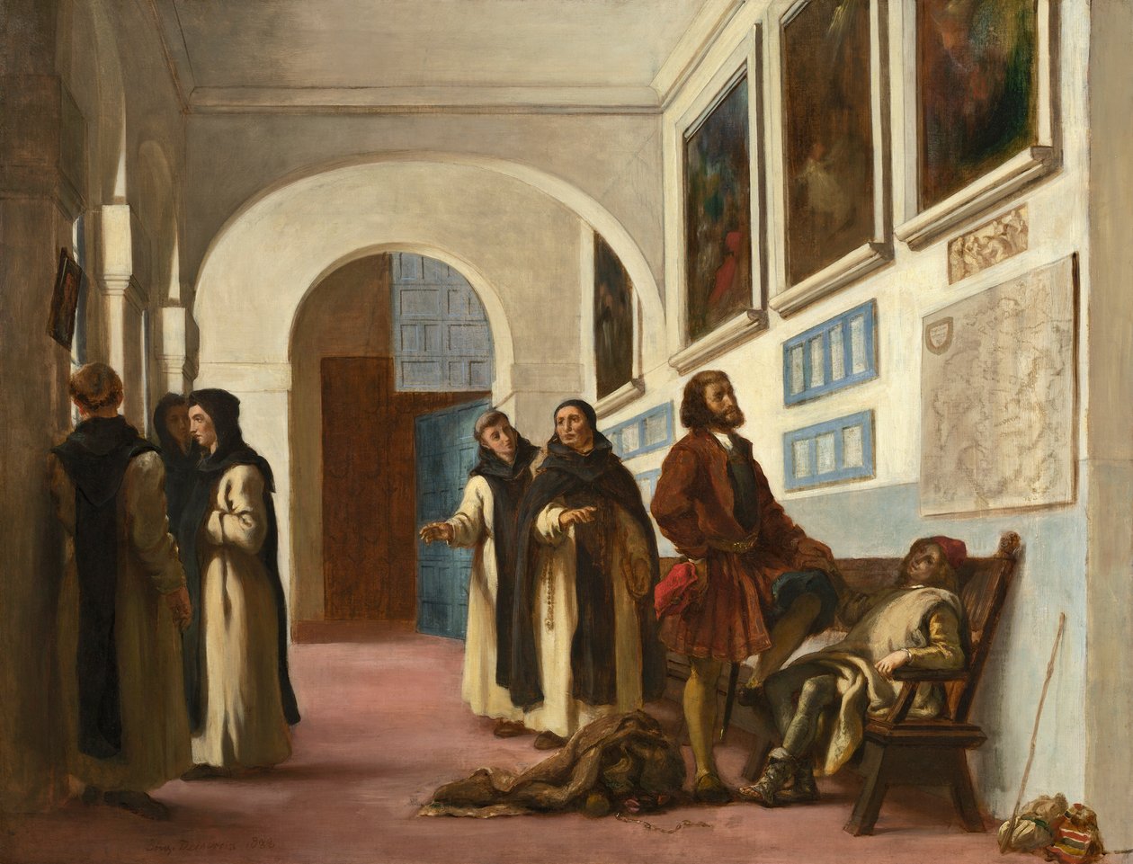Kolumbusz és fia alkotó: Ferdinand Victor Eugene Delacroix
