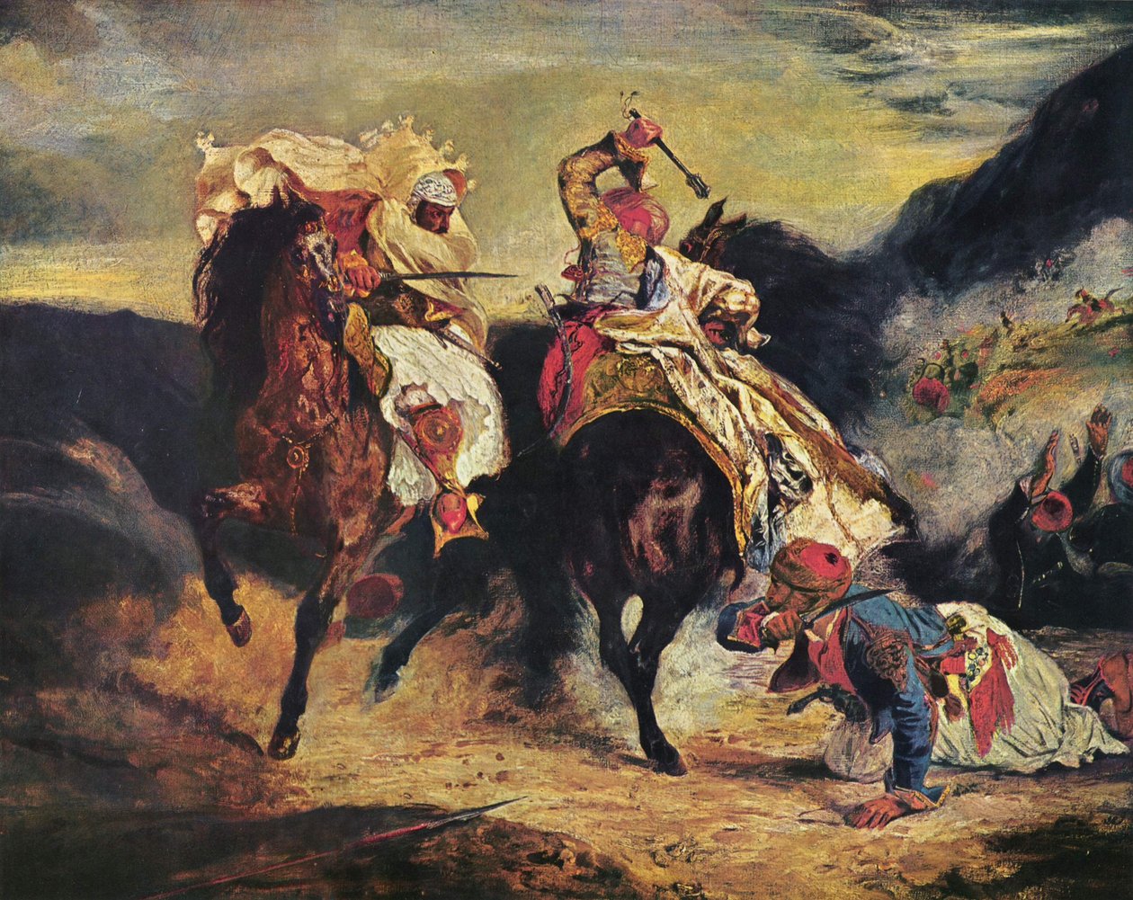 Giaur -csata a pasával alkotó: Ferdinand Victor Eugene Delacroix
