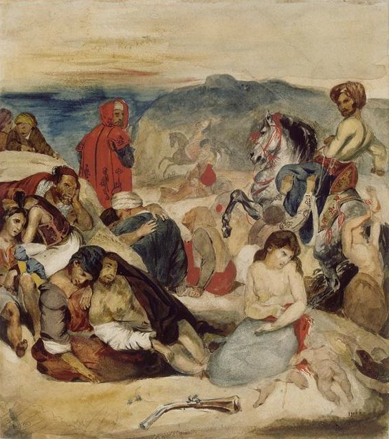 Mészárlás Chioson alkotó: Ferdinand Victor Eugene Delacroix