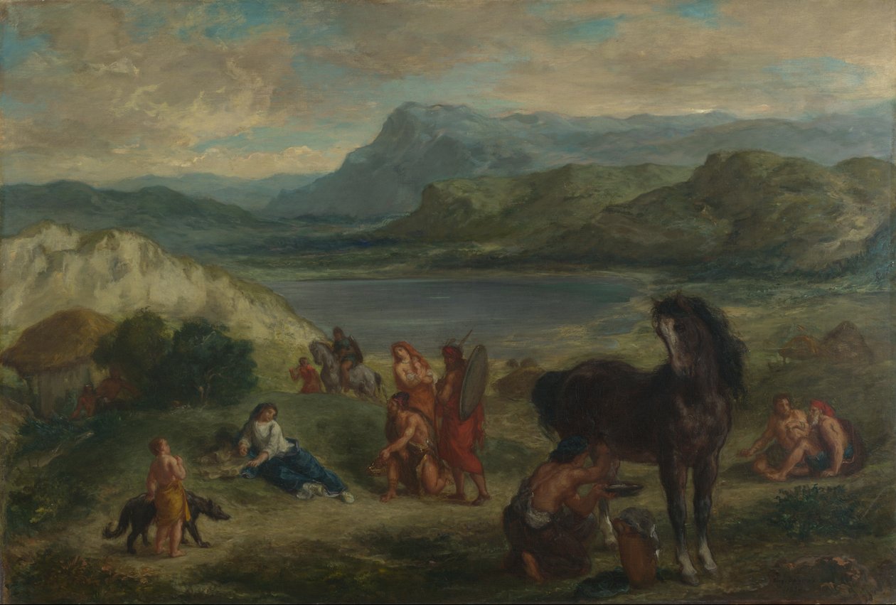 Ovidius a szkítákban alkotó: Ferdinand Victor Eugene Delacroix