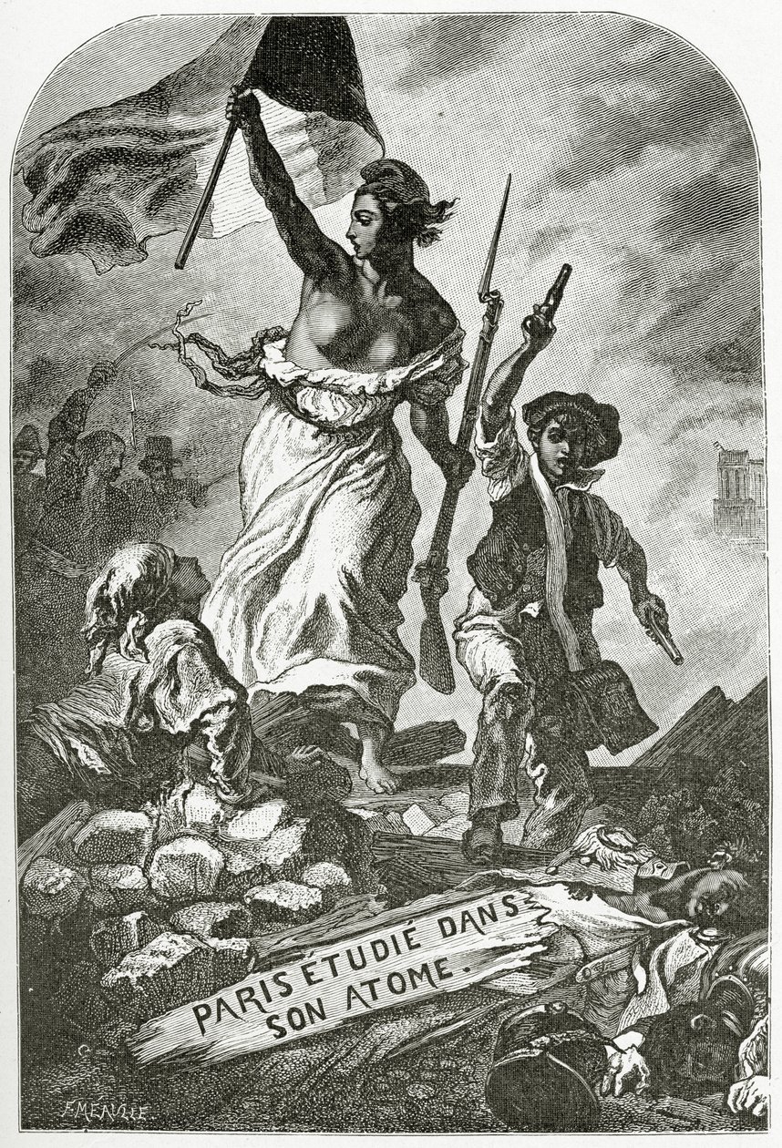 Paris Etudie dans sons Atome, 19. század (bw metszet) alkotó: Ferdinand Victor Eugene Delacroix