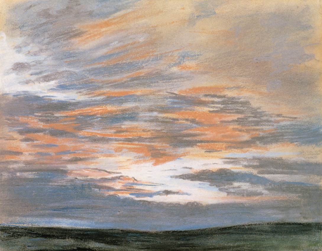 Tanulmány az égboltról naplementekor alkotó: Ferdinand Victor Eugene Delacroix