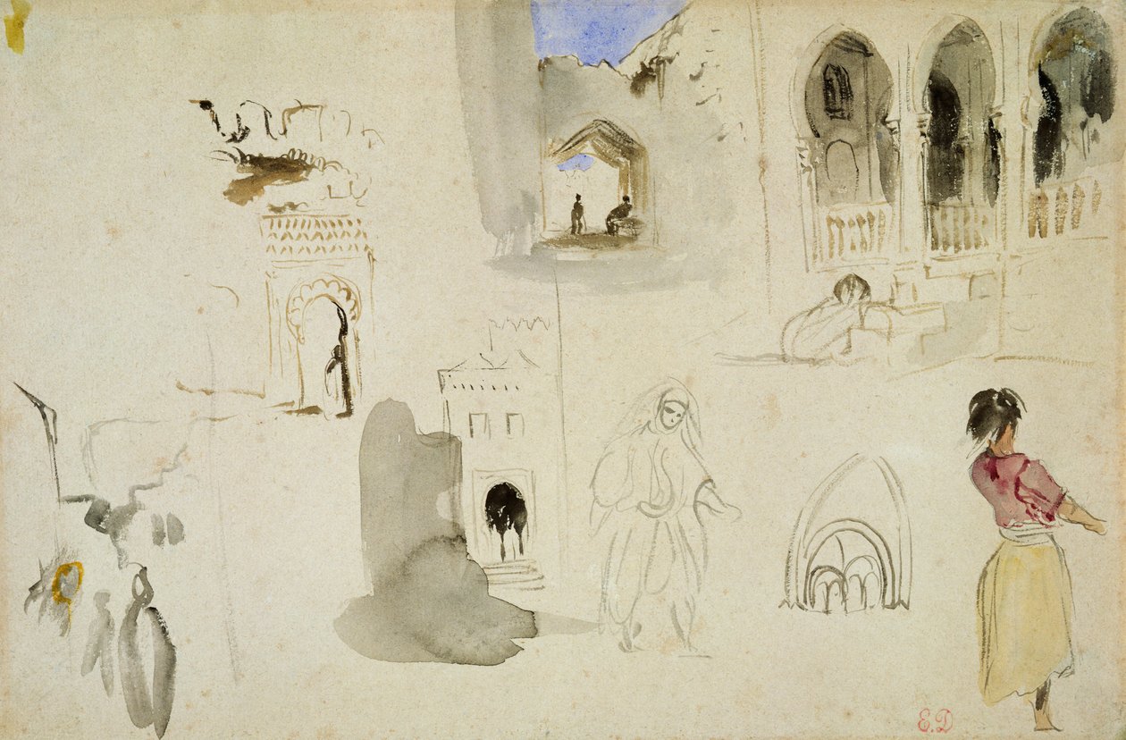 A Kasbah, Tanger alkotó: Ferdinand Victor Eugene Delacroix