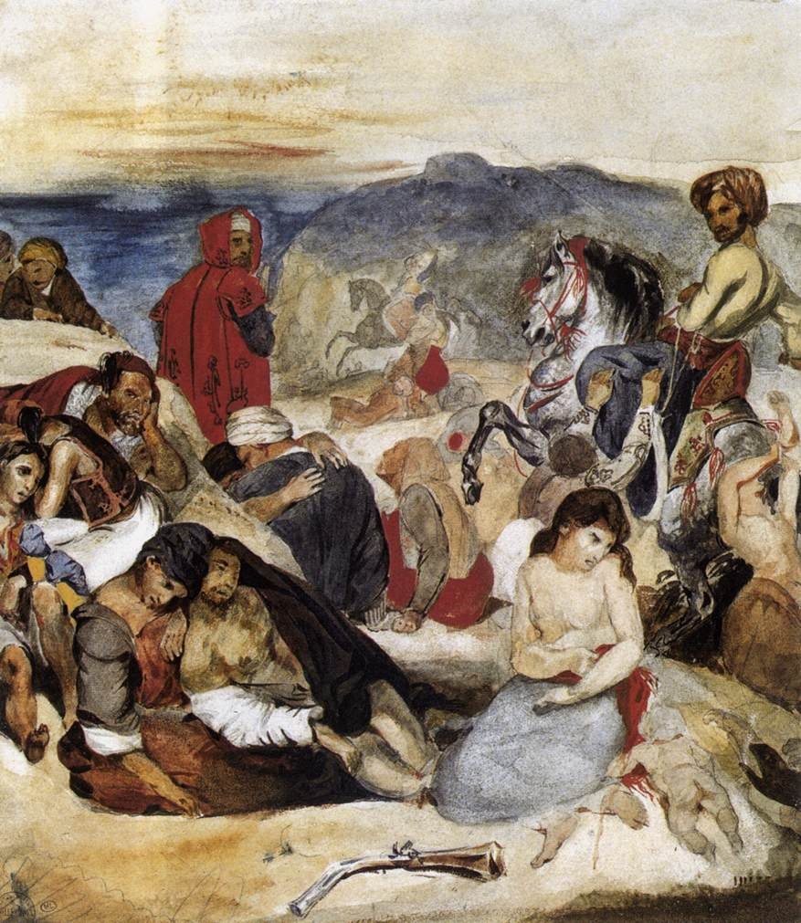 Chios mészárlása alkotó: Ferdinand Victor Eugene Delacroix