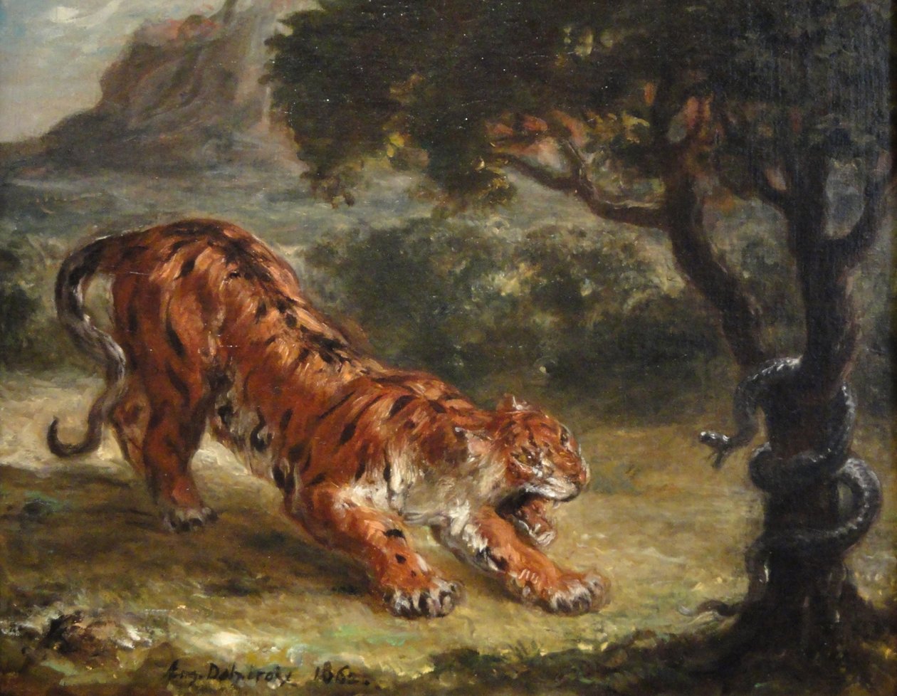 Tigris és kígyó alkotó: Ferdinand Victor Eugene Delacroix