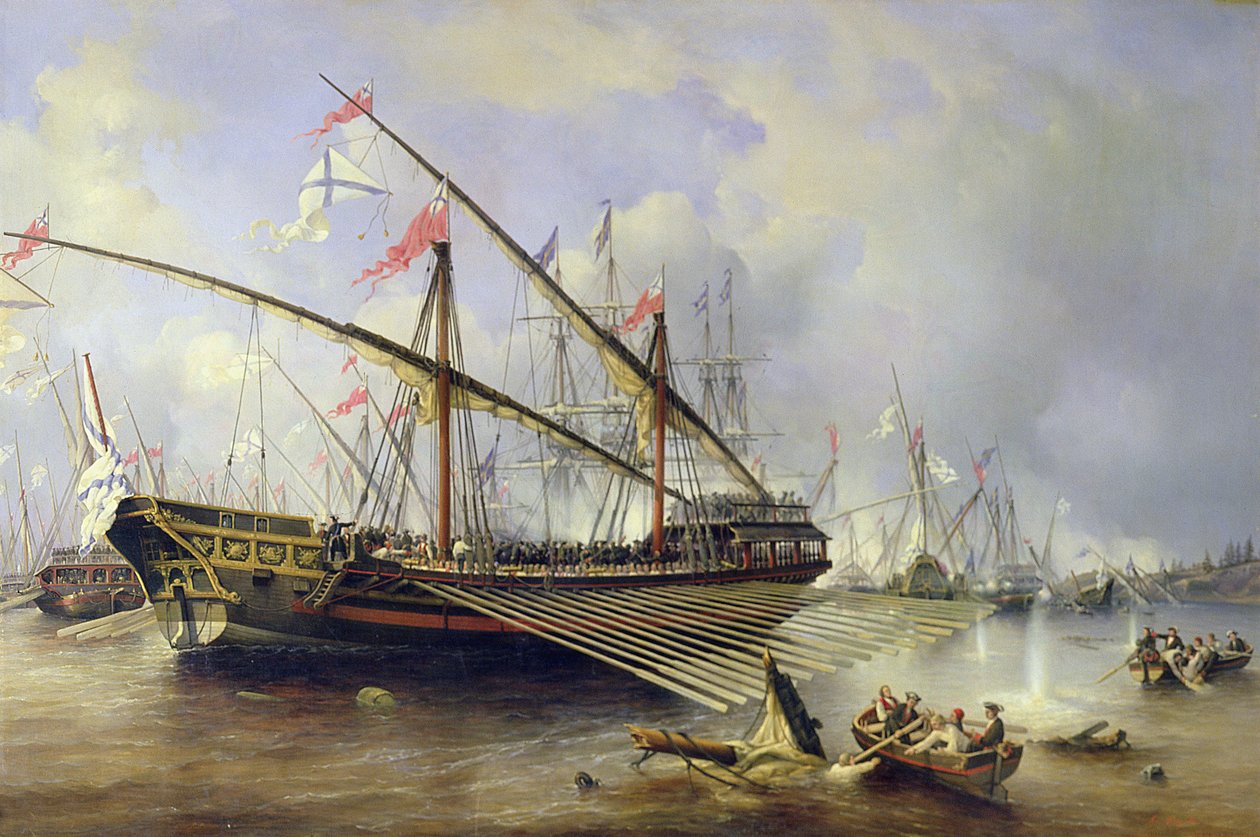 A grenhami csata 1720. július 27-én alkotó: Ferdinand Victor Perrot