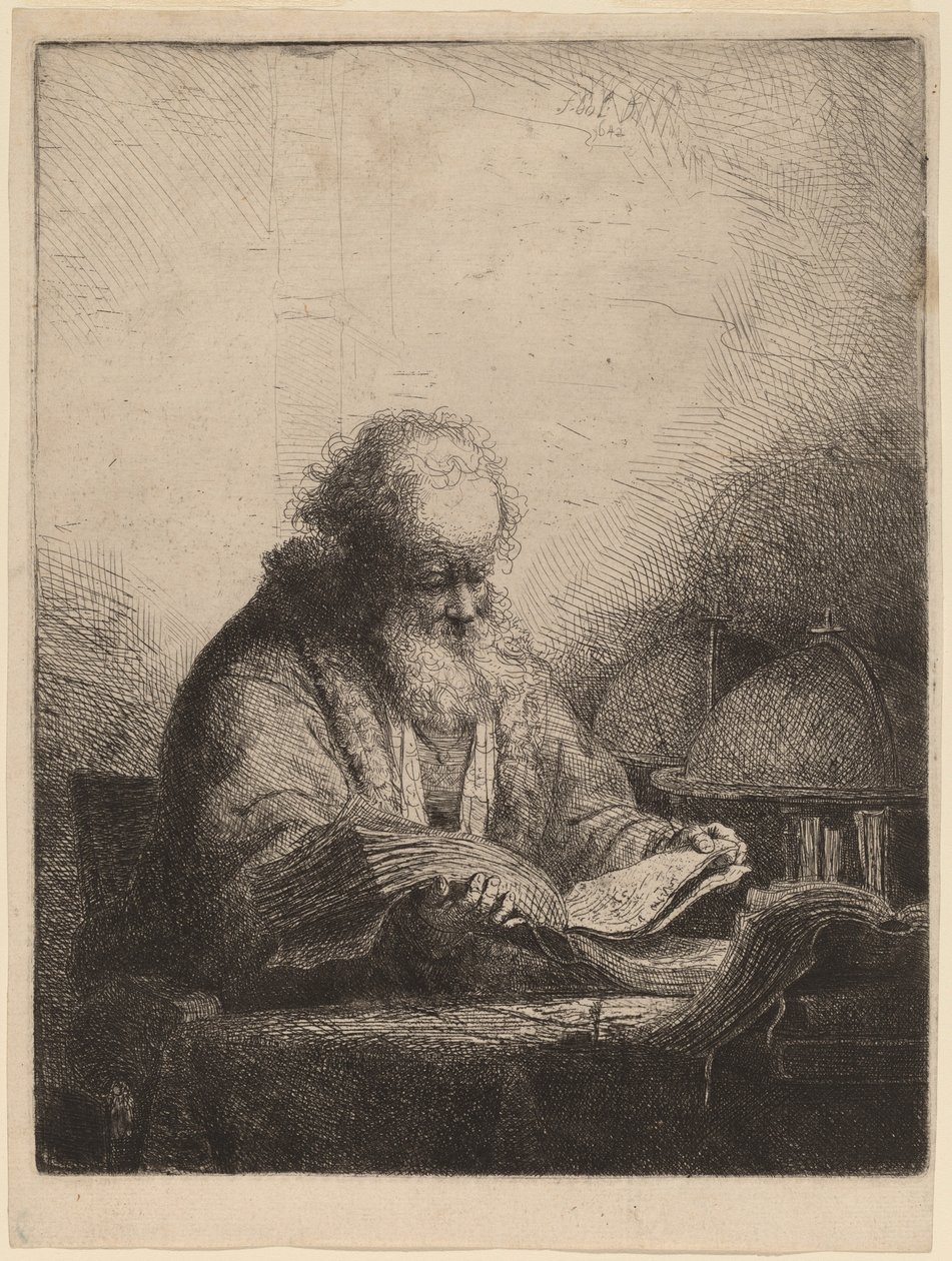 Egy öregember olvas alkotó: Ferdinand Bol