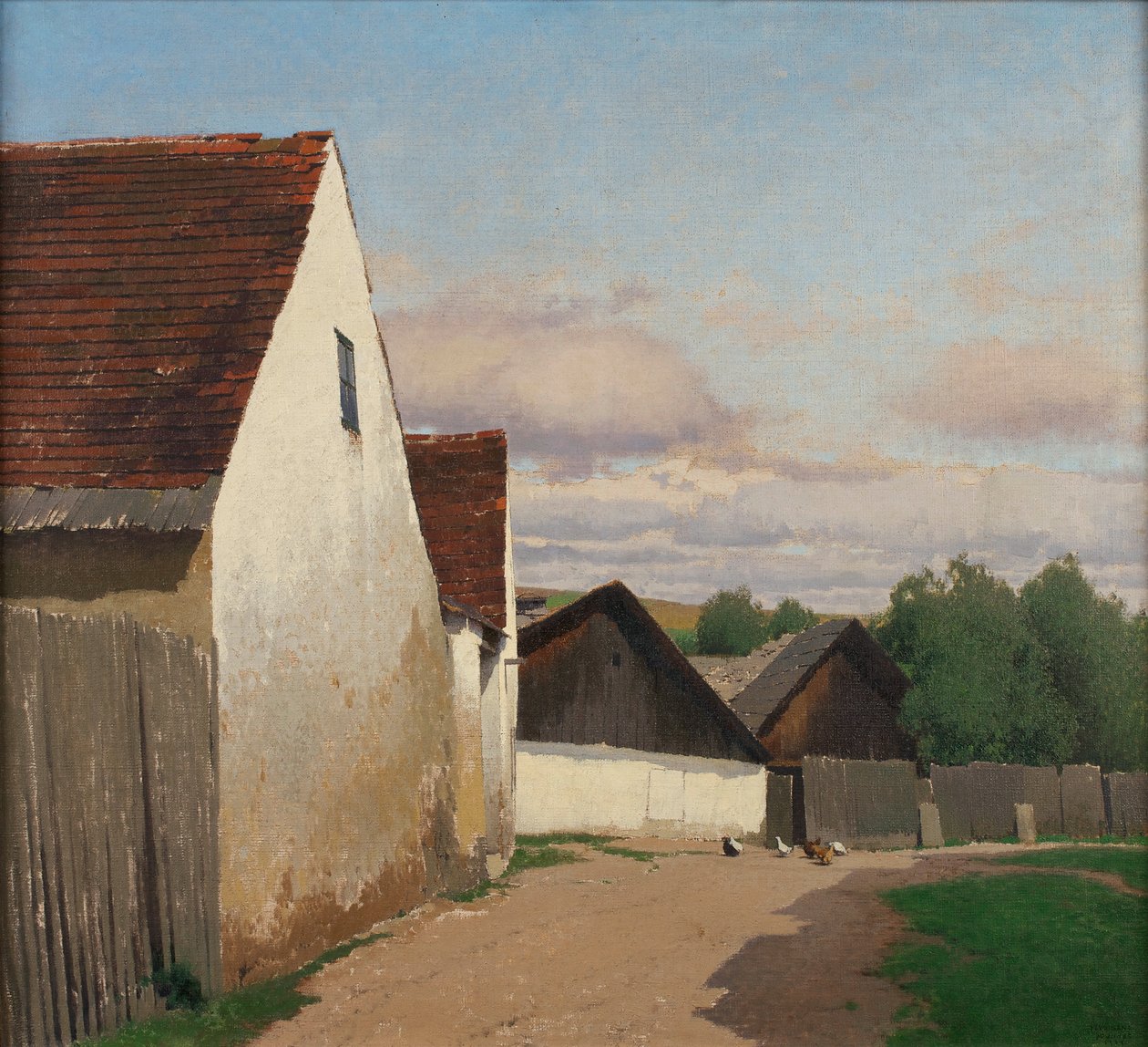 Régi házak Gaudenzdorfban alkotó: Ferdinand Brunner