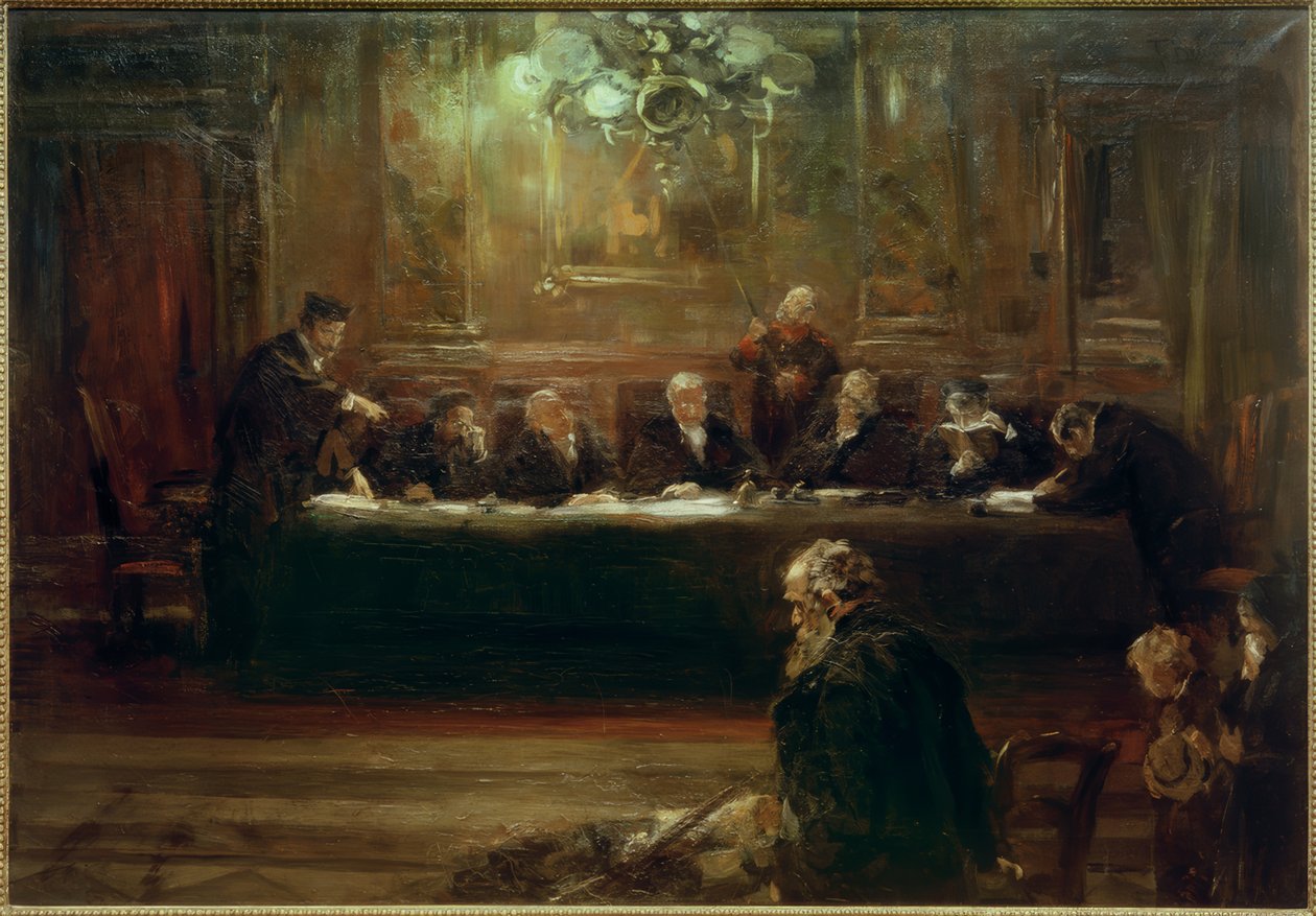A bírák előtt alkotó: Ferdinand Brutt