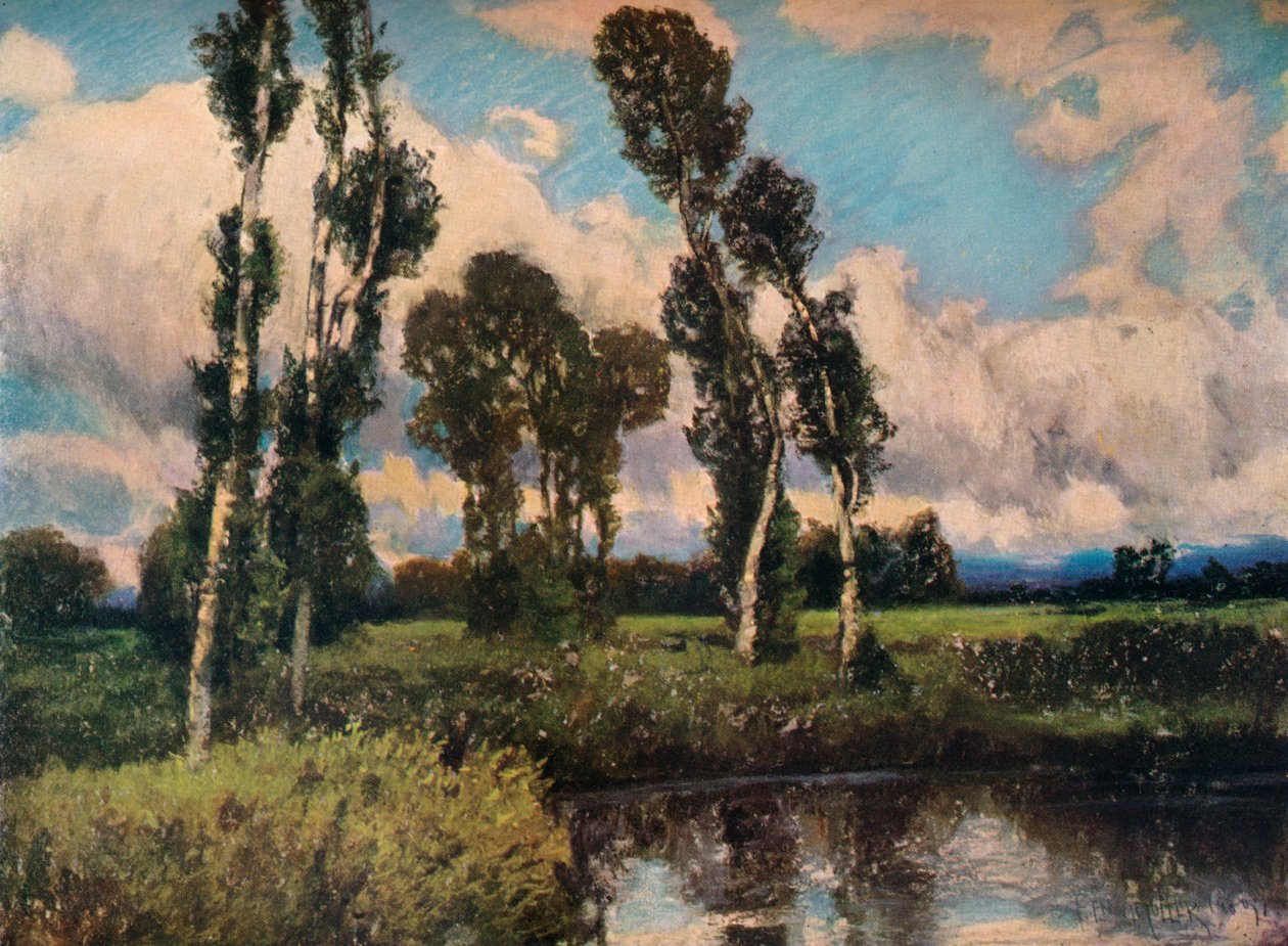 „A nyárfák”, 1910 alkotó: Ferdinand Engelmuller