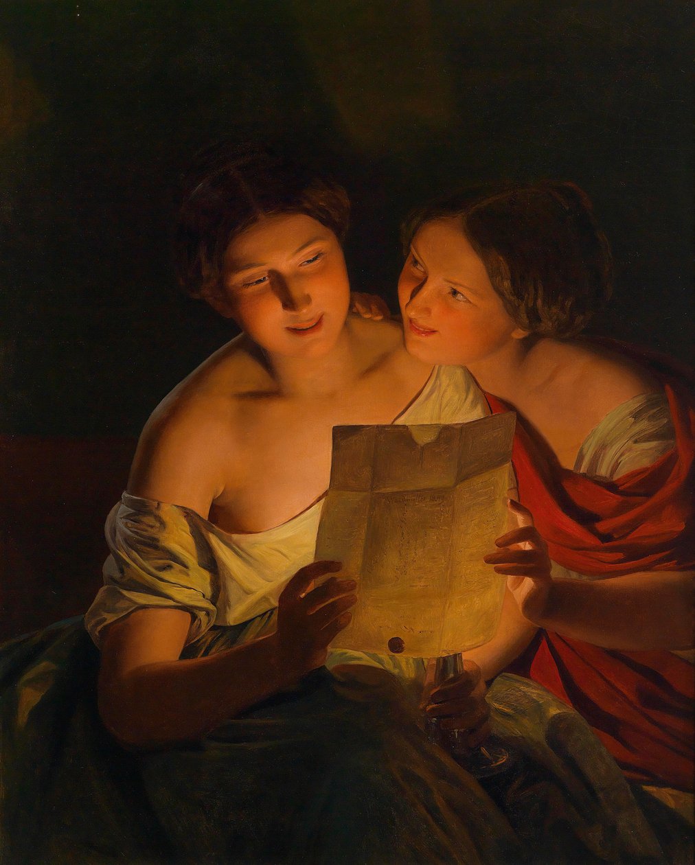 Szerelmes levél alkotó: Ferdinand Georg Waldmuller