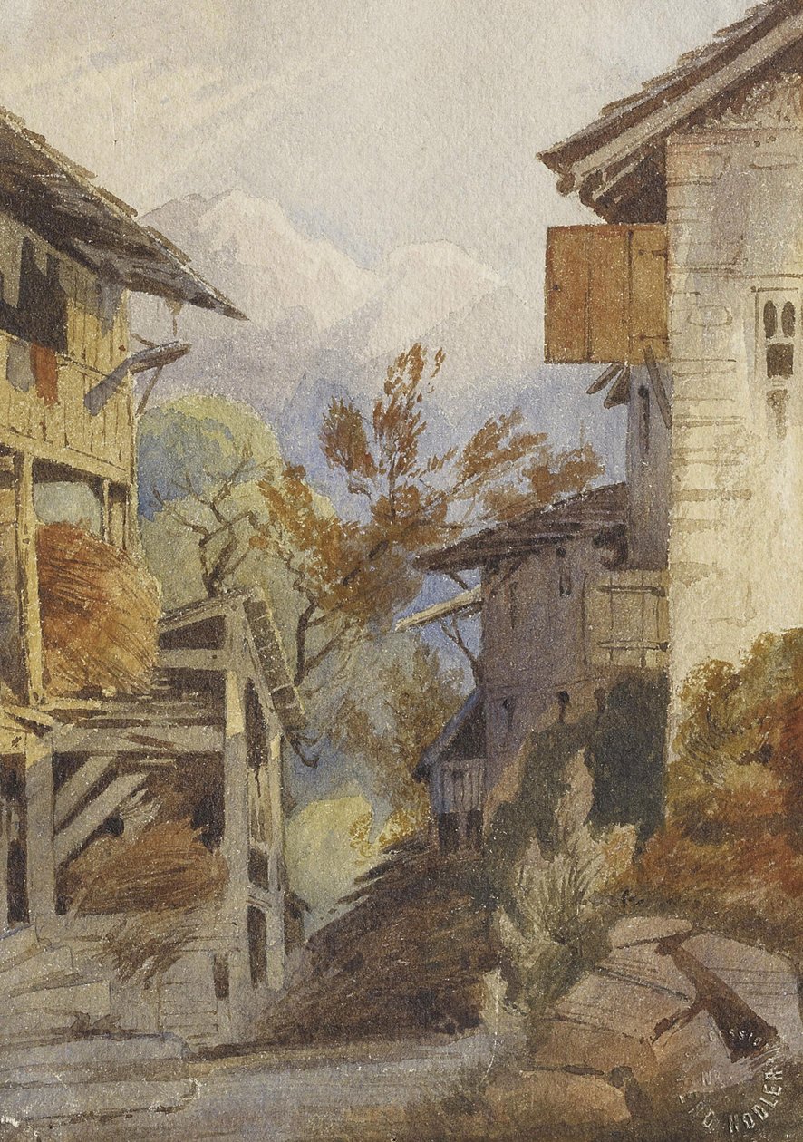 Parasztházak Savoyában alkotó: Ferdinand Hodler