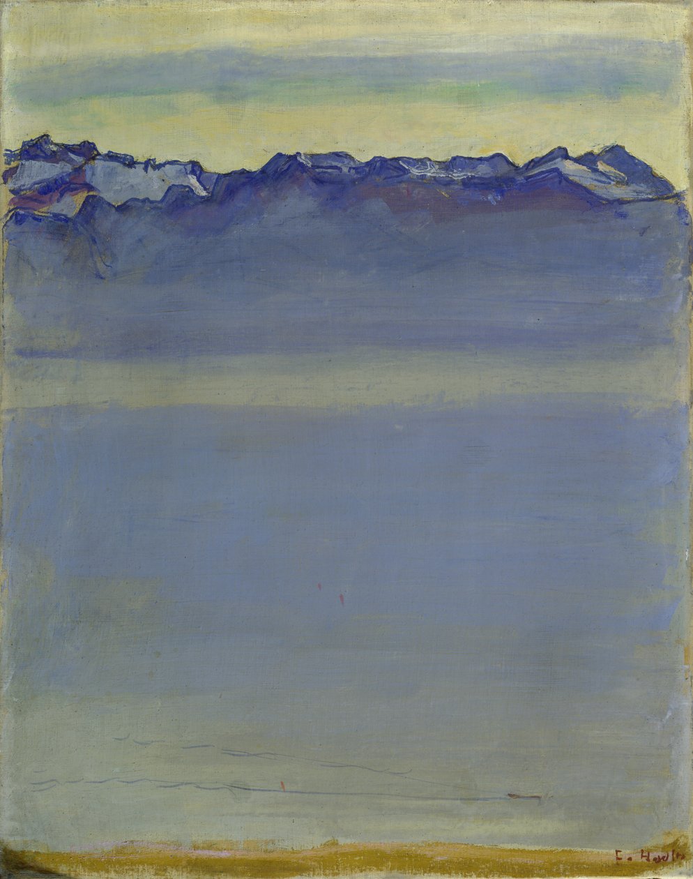 A Genfi-tó a Savoyai-Alpokkal alkotó: Ferdinand Hodler