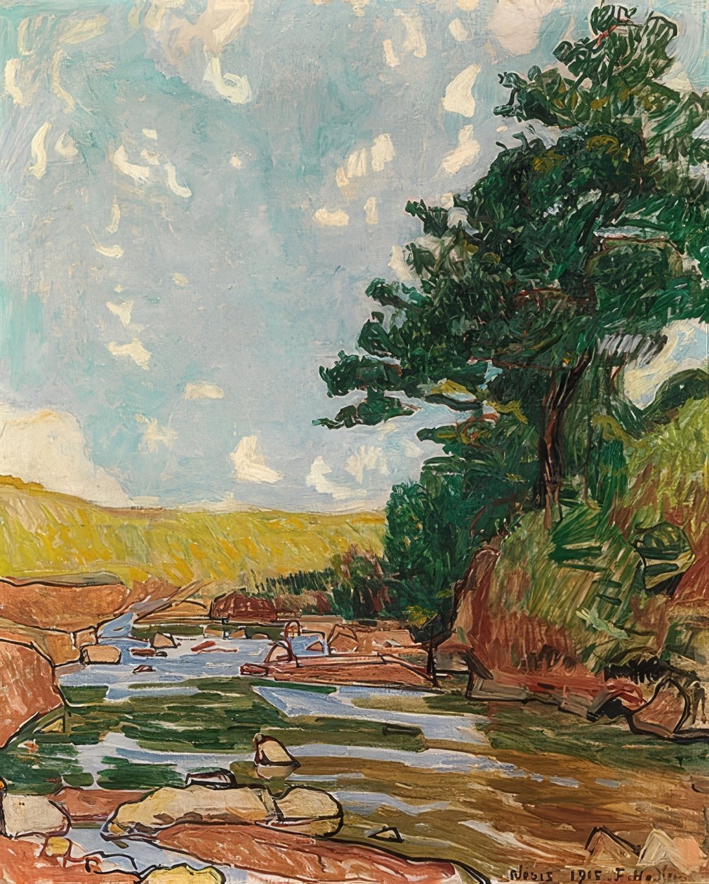 Tájkép Néris közelében. 1915 alkotó: Ferdinand Hodler