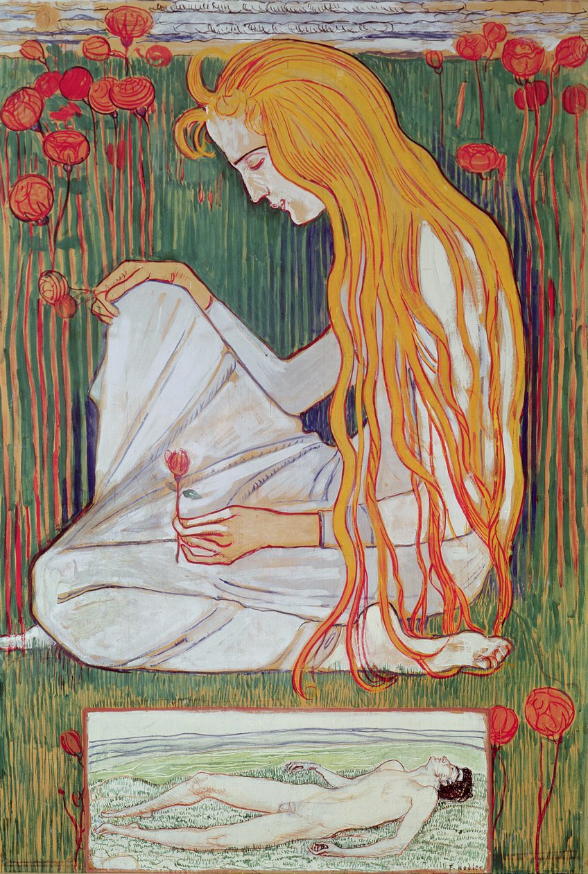 Az álom, 1897 (wc a kártyán) alkotó: Ferdinand Hodler