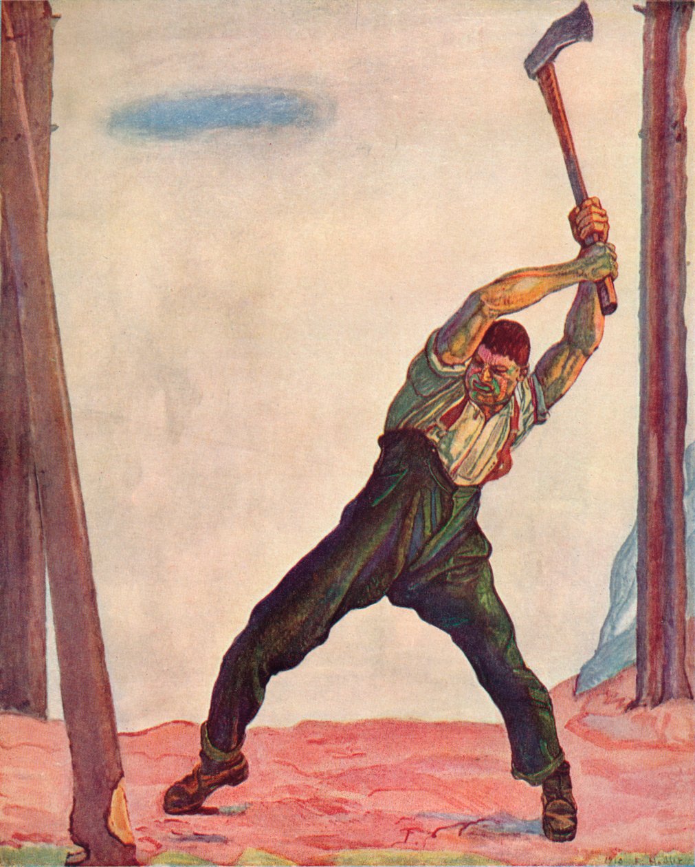 A favágó, 1910. alkotó: Ferdinand Hodler