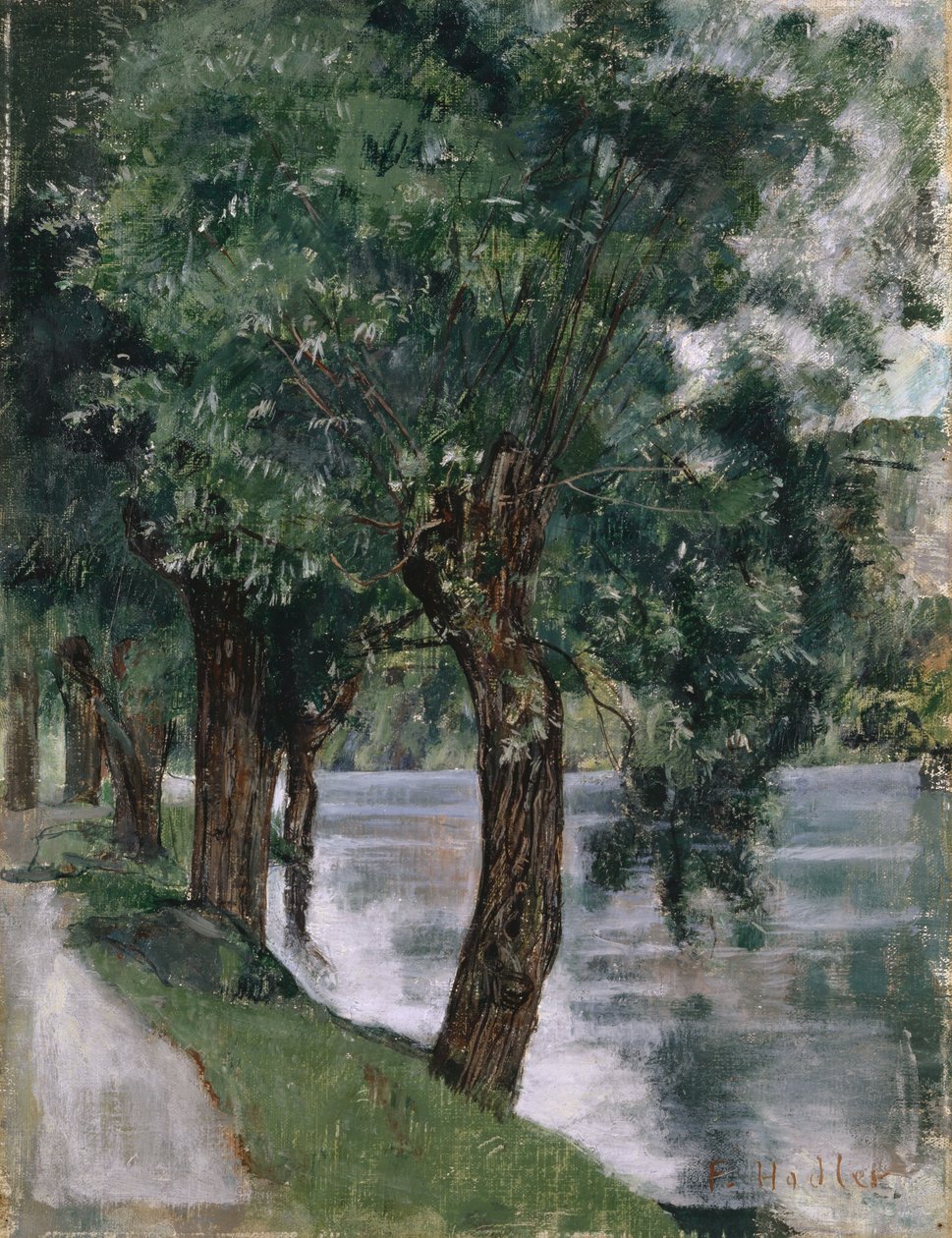 Fűzfák a Rhone-nál, 1885 körül alkotó: Ferdinand Hodler
