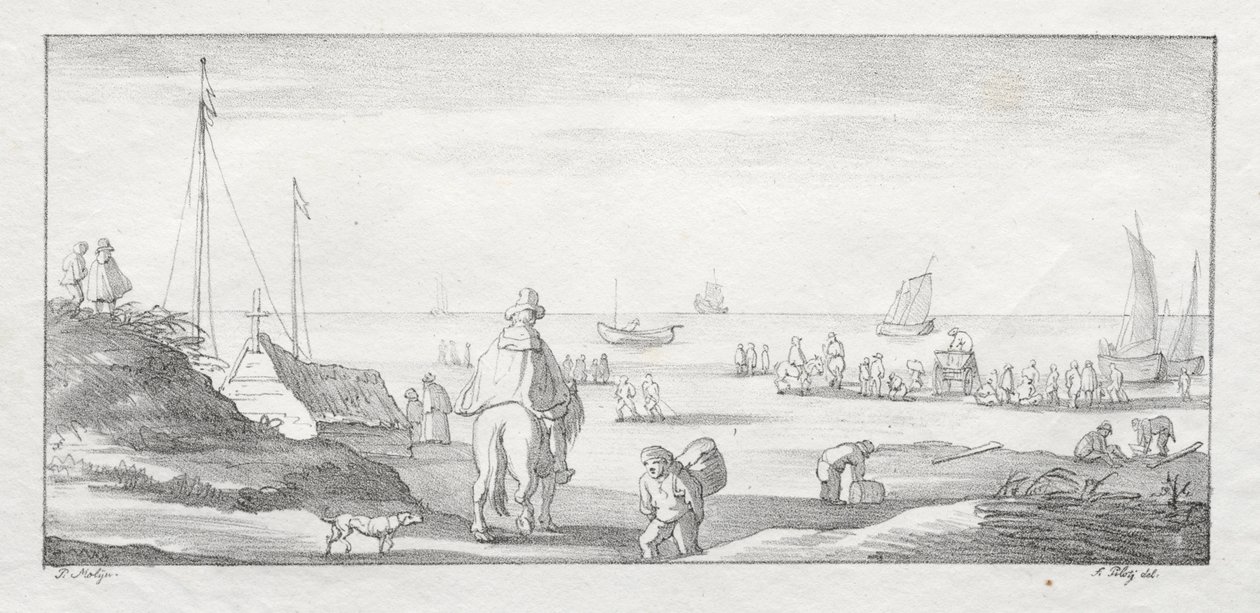 Egy holland part mentén alkotó: Ferdinand I Piloty