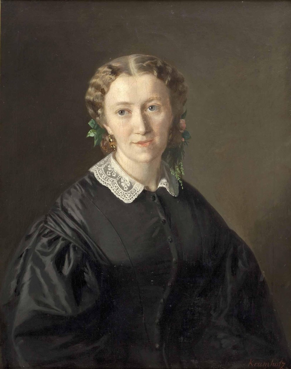 Egy hölgy portréja alkotó: Ferdinand Krumholz