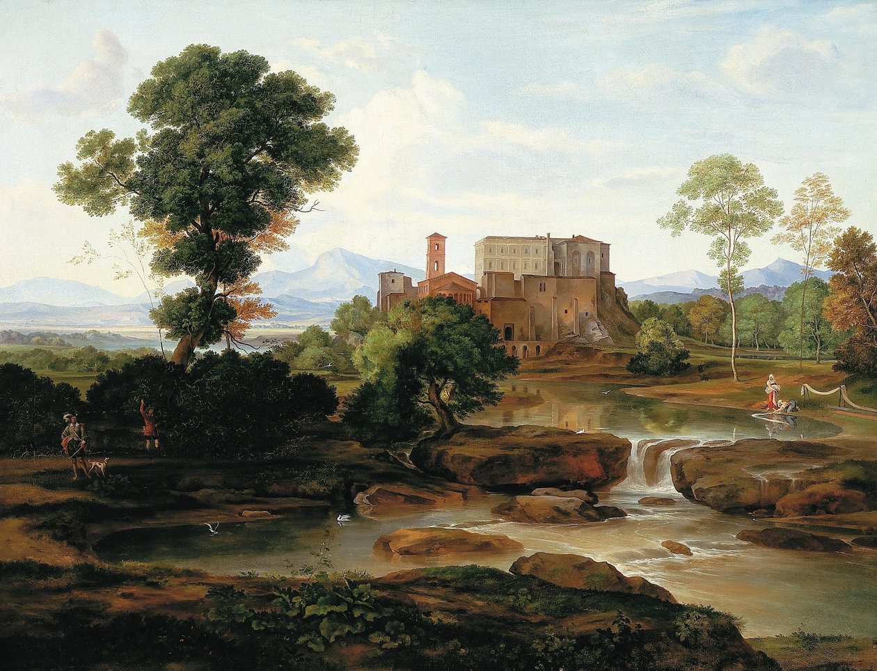 Ideális olasz táj. alkotó: Ferdinand Olivier