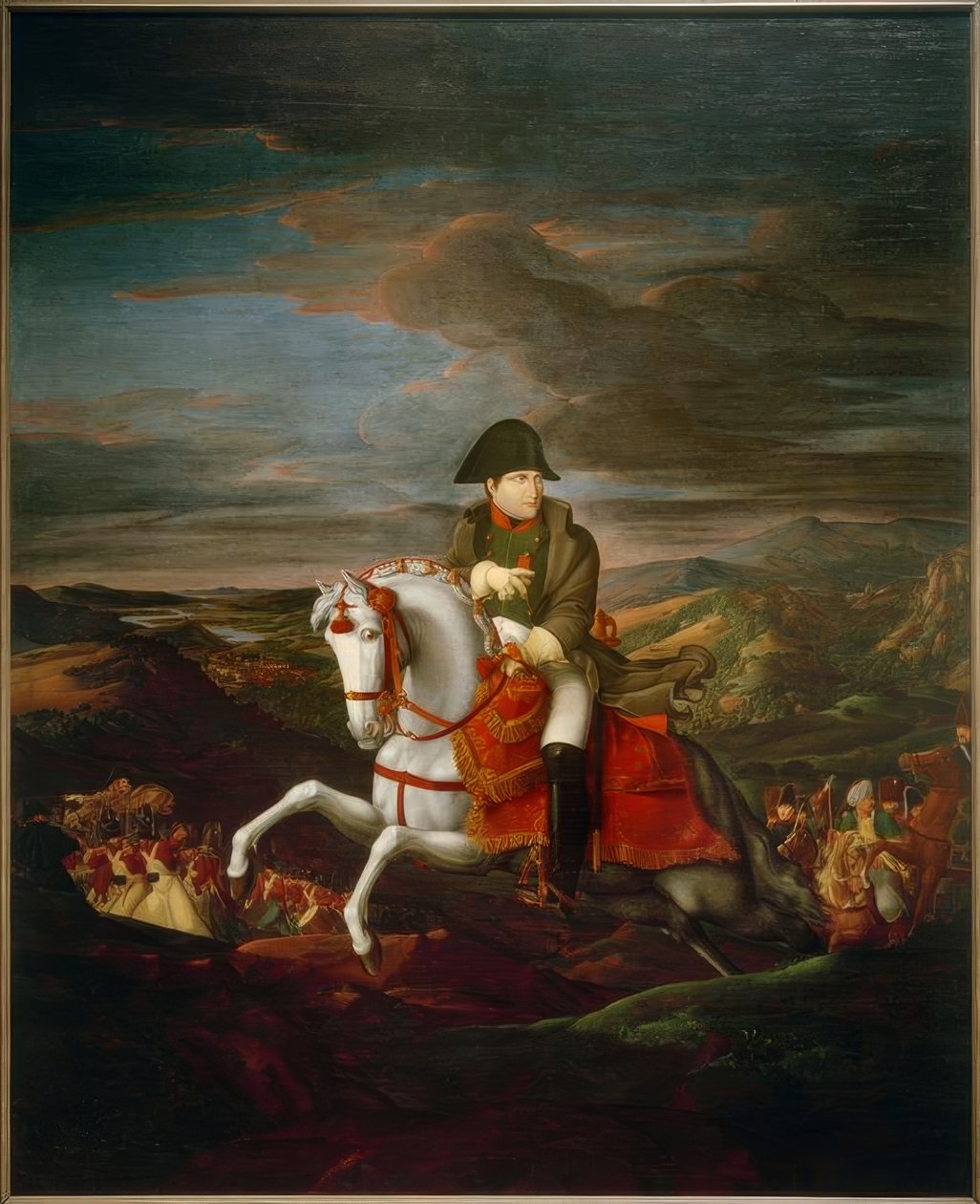 I. Napóleon császár lovas portréja. alkotó: Ferdinand Olivier