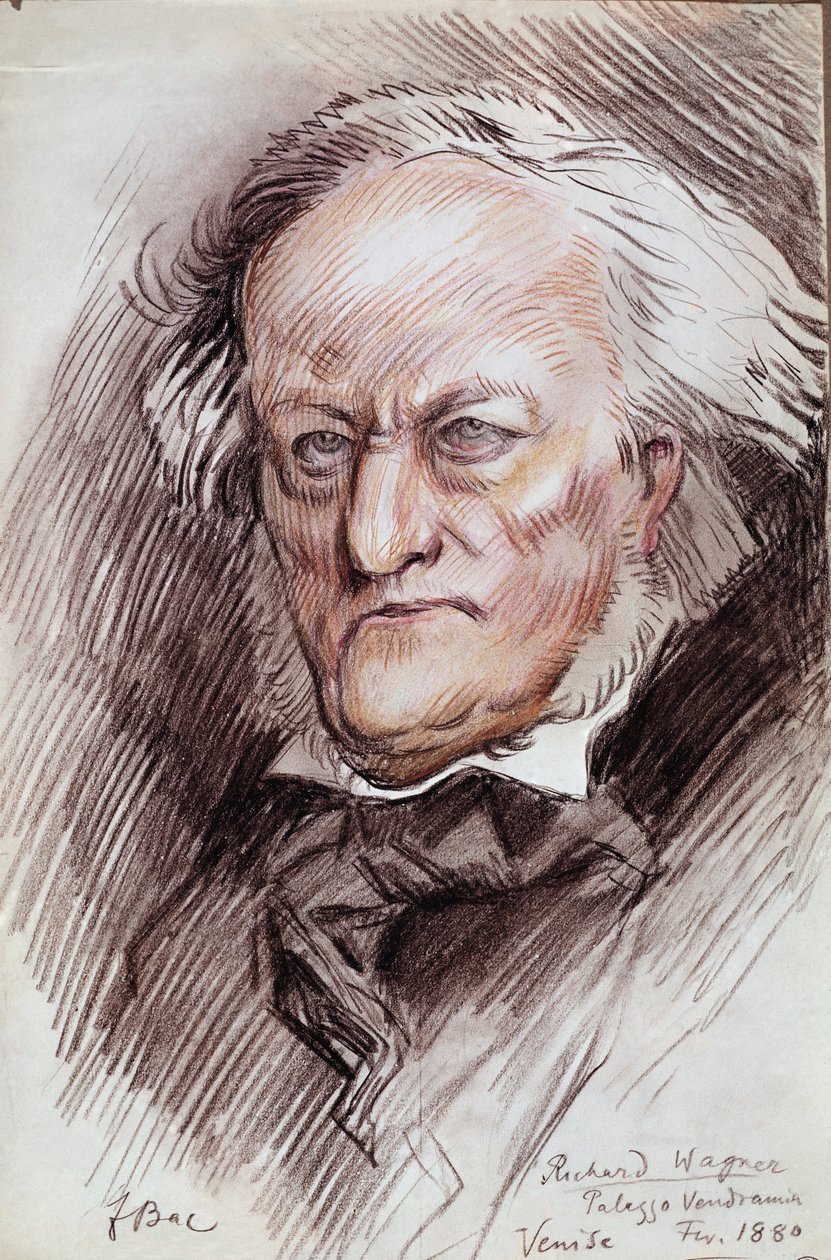 Richard Wagner portréja (rajz alkotó: Ferdinand Sigismund Bac