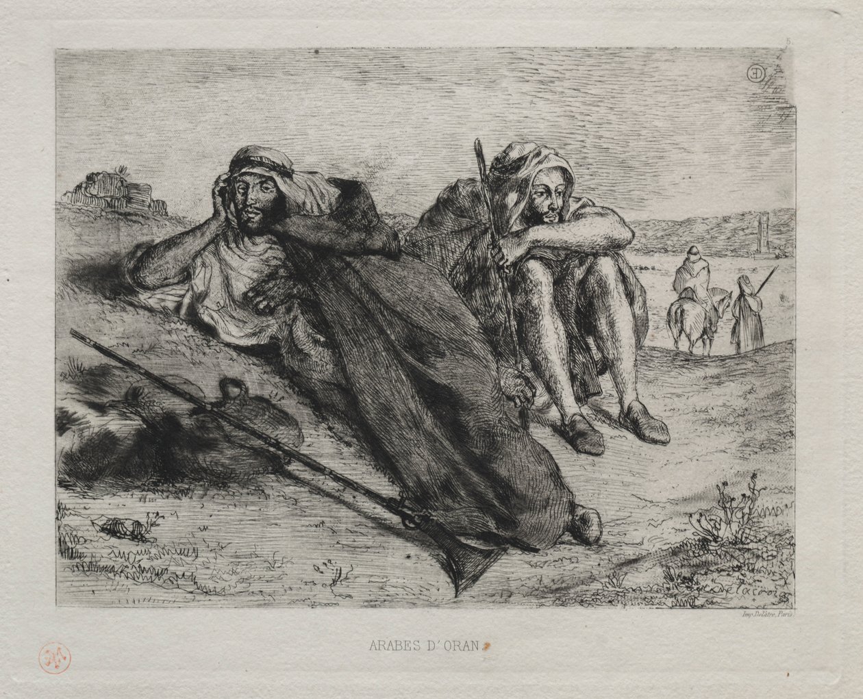 Oráni arabok. alkotó: Ferdinand Victor Eugene Delacroix