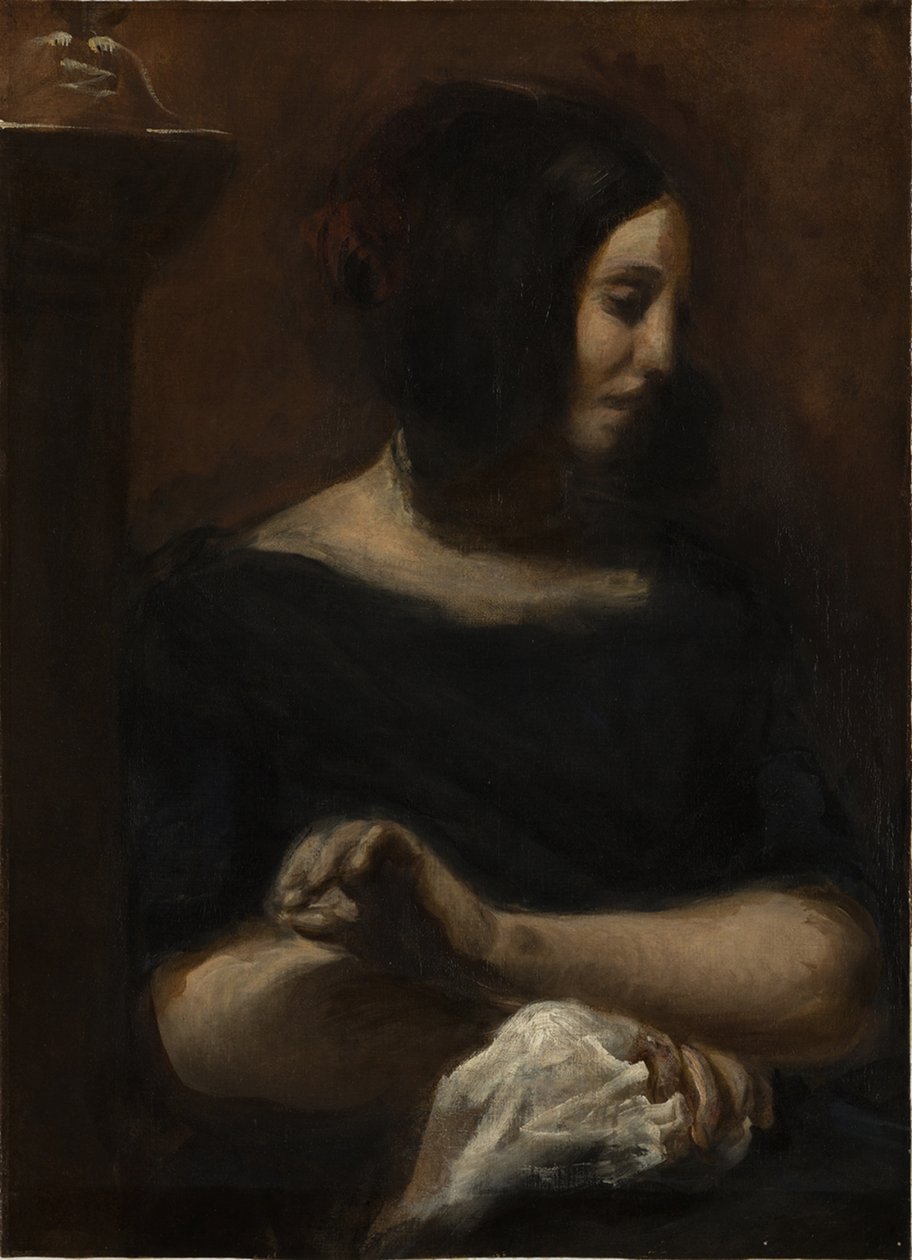 George Sand, 1838. alkotó: Ferdinand Victor Eugene Delacroix