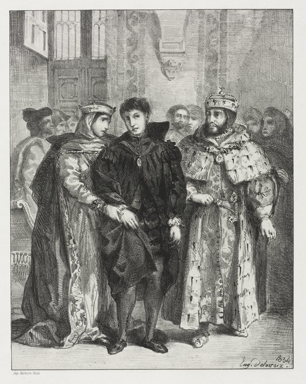 Hamlet, 1834. alkotó: Ferdinand Victor Eugene Delacroix
