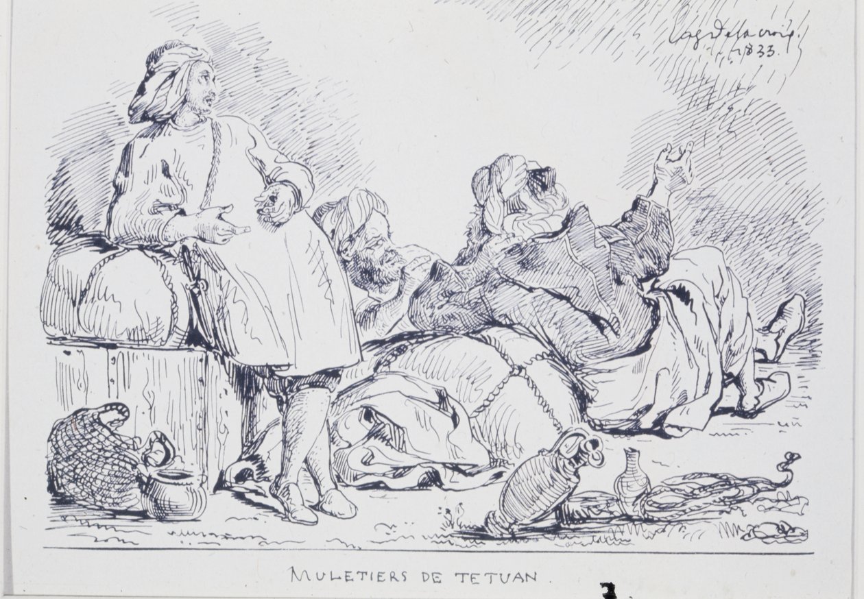 Tetuáni öszvérhajtók, 1833 alkotó: Ferdinand Victor Eugene Delacroix