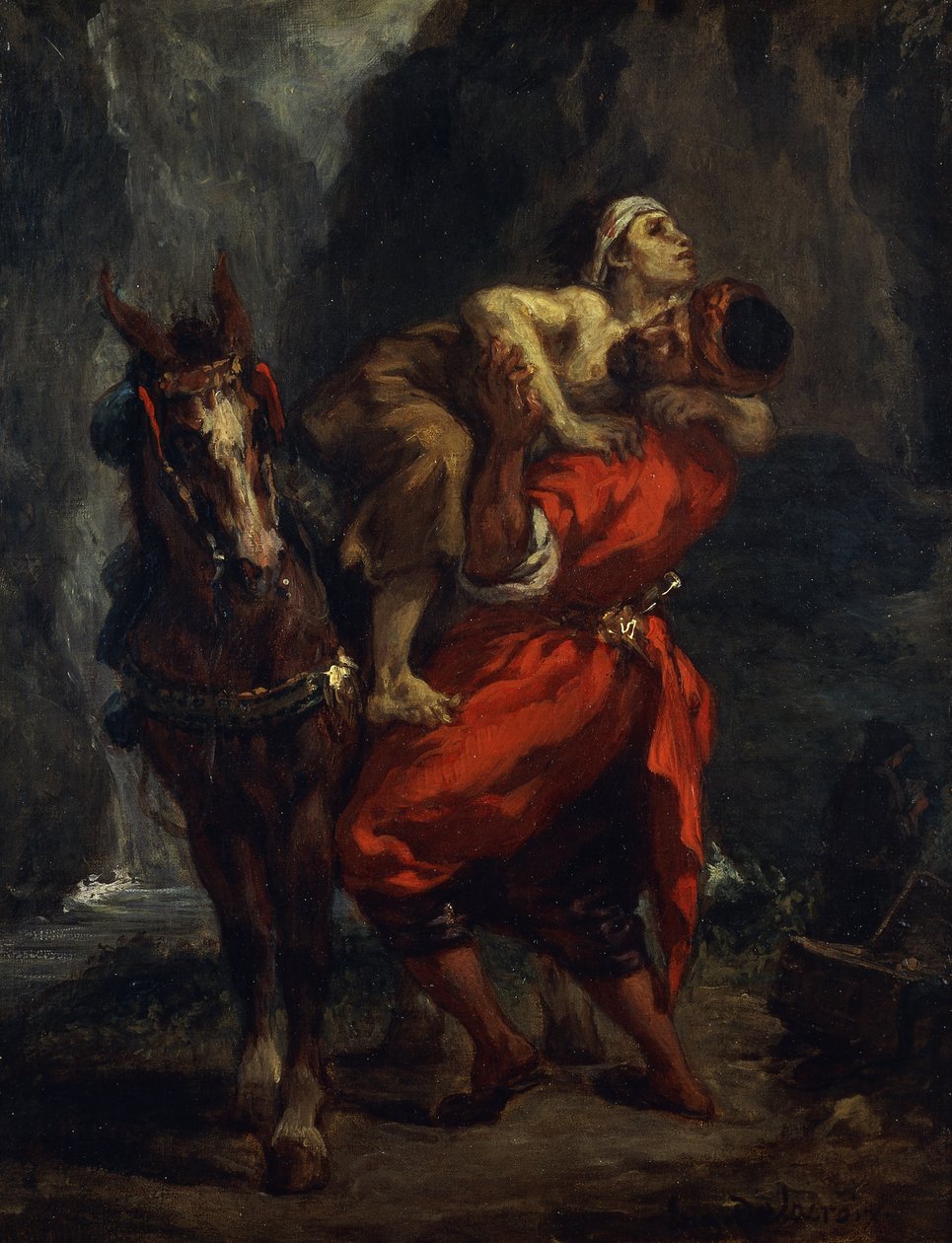 Az irgalmas szamaritánus, alkotó: Ferdinand Victor Eugene Delacroix