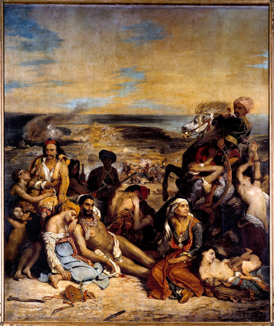 A Scio-mészárlások (1822) alkotó: Ferdinand Victor Eugene Delacroix