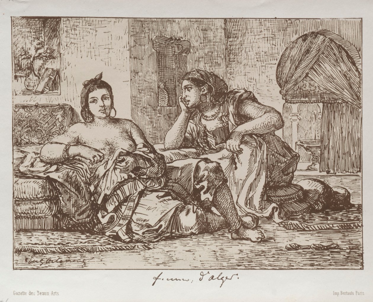 Algír nők, 1833. alkotó: Ferdinand Victor Eugene Delacroix