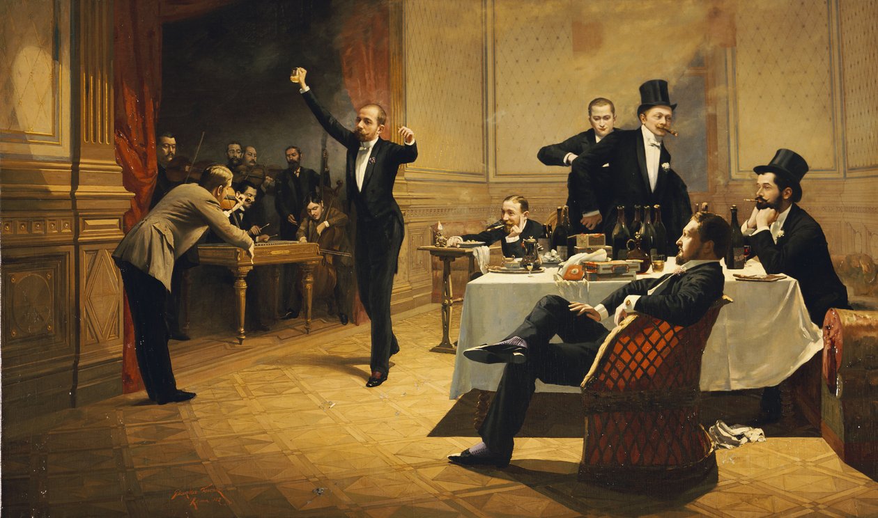 A vacsoraparti, 1837 alkotó: Ferencz Paczka
