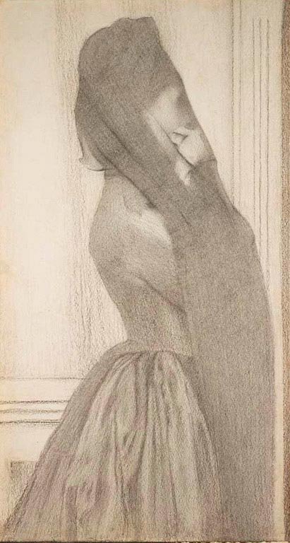 Fátyol alkotó: Fernand Khnopff
