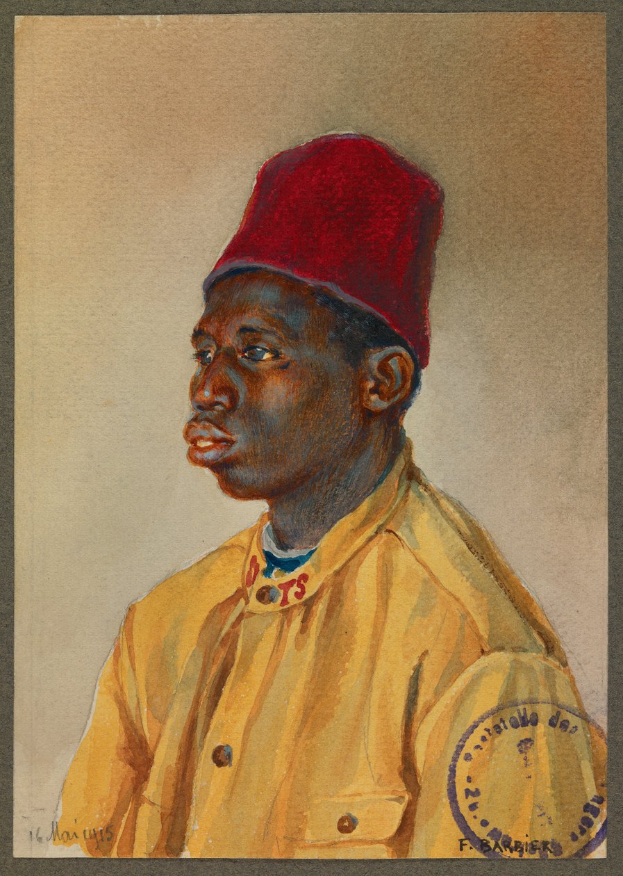 Madion - Diouf , szenegáli katona, Gustrow alkotó: Fernand Barbier