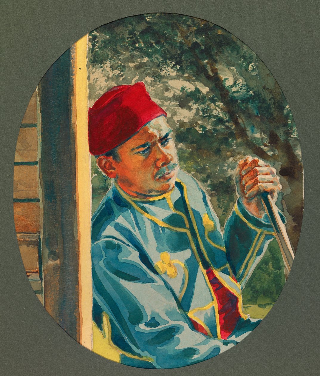 Pimero, algériai skirmisher, Gustrow alkotó: Fernand Barbier