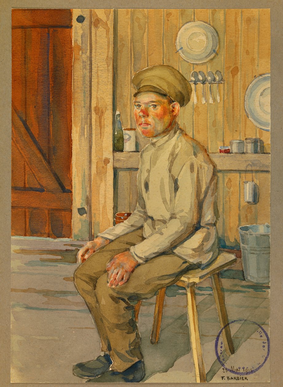 Az orosz fogoly Dimitrij,Gustrow portréja alkotó: Fernand Barbier