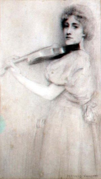 Egy hegedűs alkotó: Fernand Khnopff