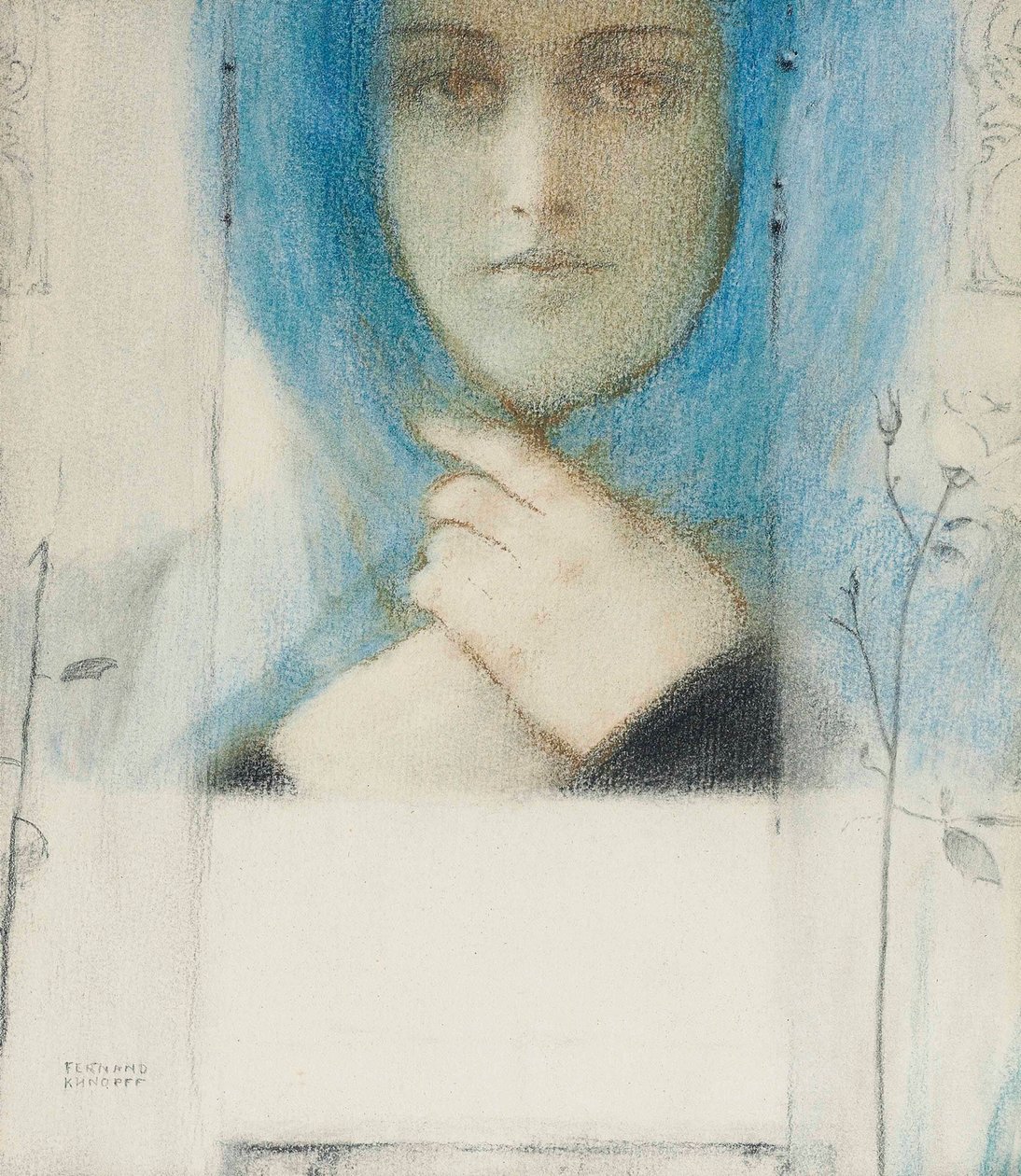 Clematis, c. 1914. alkotó: Fernand Khnopff