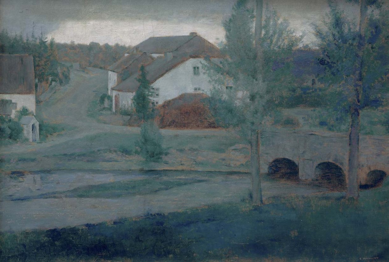 A falu bejárata, 1885. alkotó: Fernand Khnopff