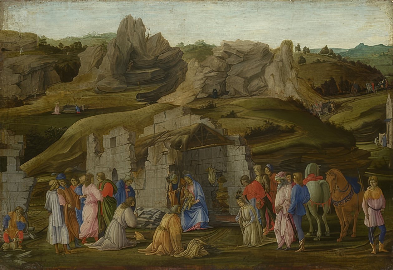 A mágusok imádása. 1480 körül alkotó: Filippino Lippi