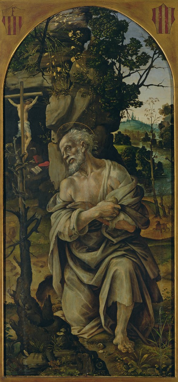 Szent Jeromos a bűnbánatban, 1480 körül alkotó: Filippino Lippi