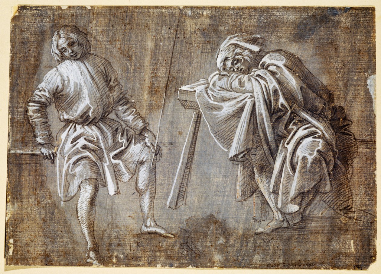 Két ülő alak alkotó: Filippino Lippi