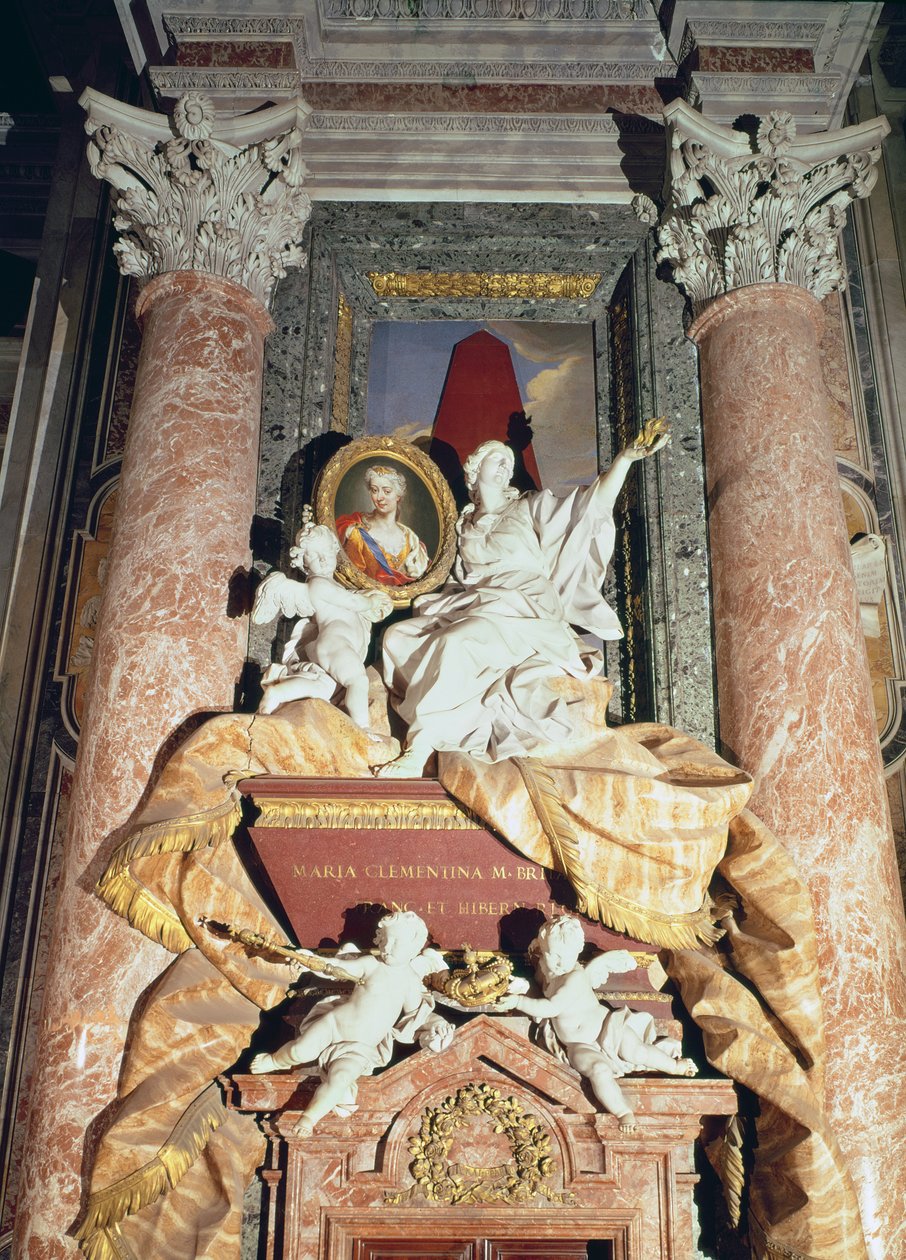 Maria Clementina Sobieska (1702-35) emlékműve 1739 (márvány) alkotó: Filippo Barigioni